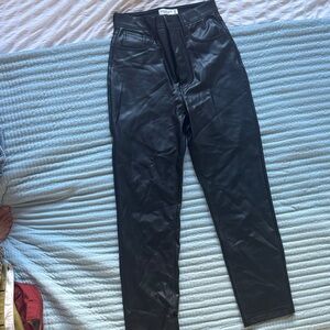 Abercrombie & Fitch Black Faux Leather Pants